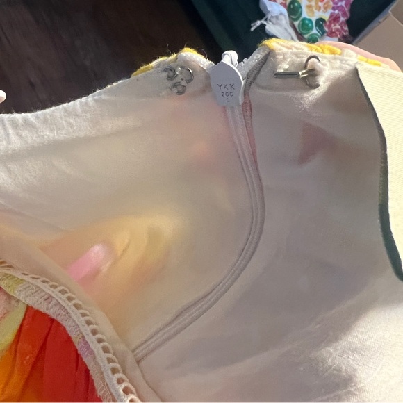 Farm Rio Mixed Picnic Cashew Dress Women's S Maxi Colorful Adjustable Halter - Picture 9 of 13